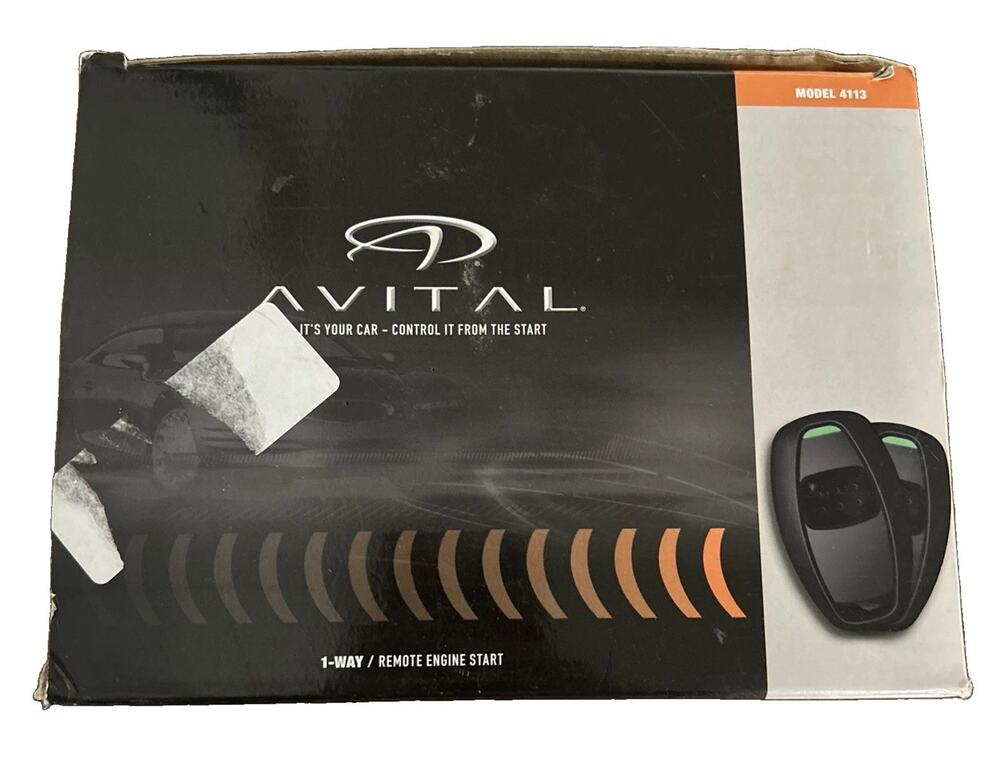 AVITAL Model 4113 One Way Remote Engine Start Brand New In Open Box See Pictures